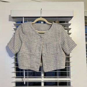 Tweed Knit Crop Jacket